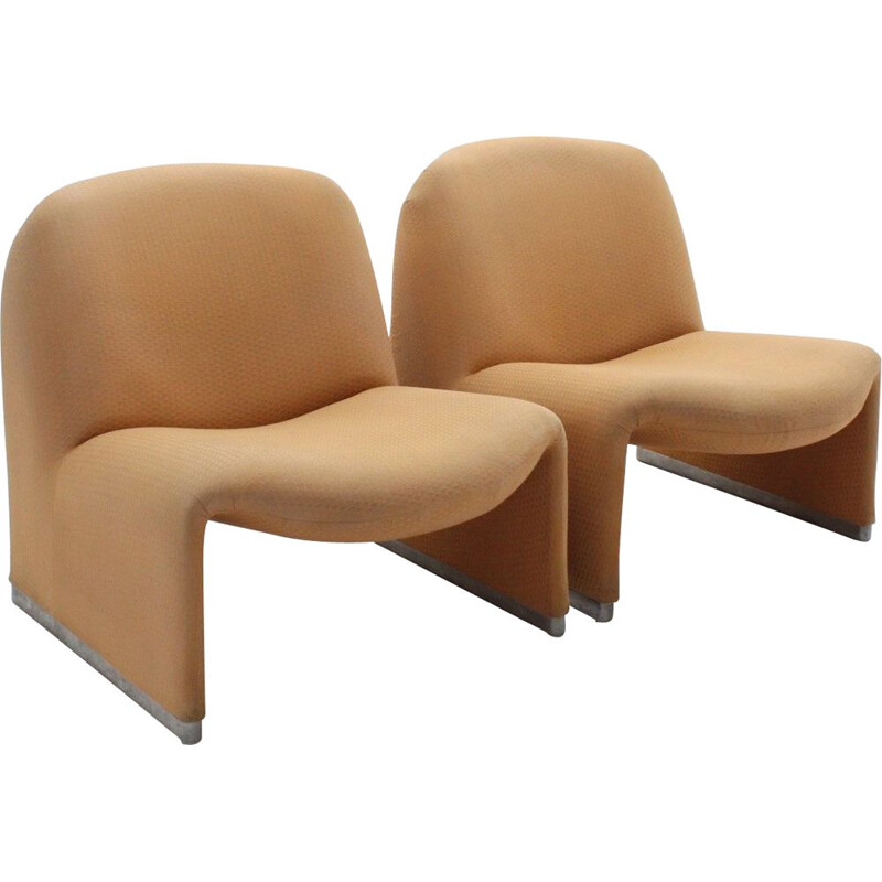 Pair of vintage ALKY armchairs G. Piretti CASTELLI 1960