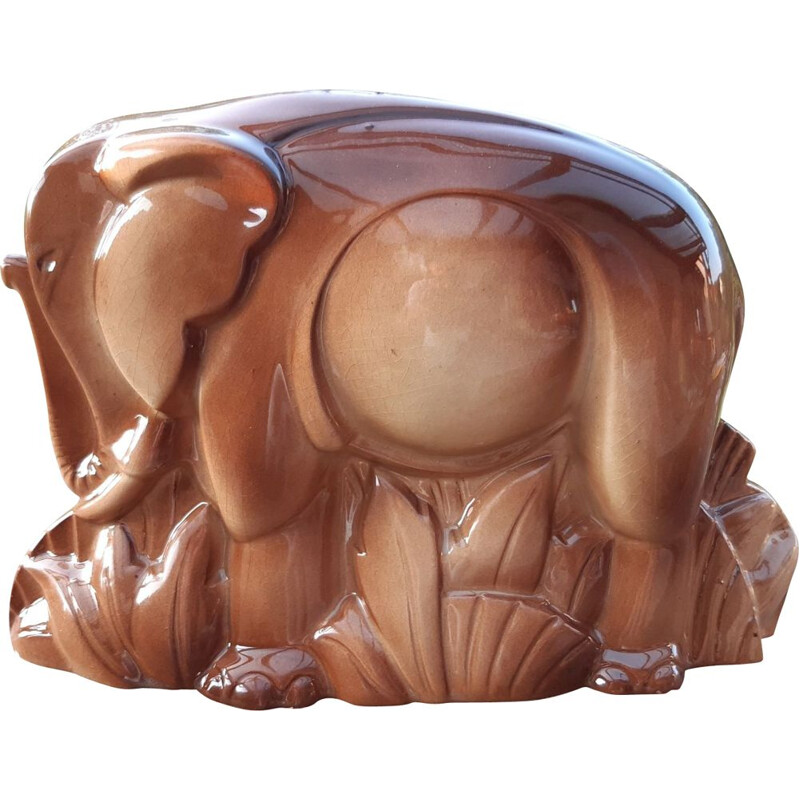 Vintage elephant ceramic art deco France 1930