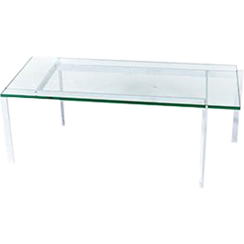 Vintage Glass Coffee Table, 1960s