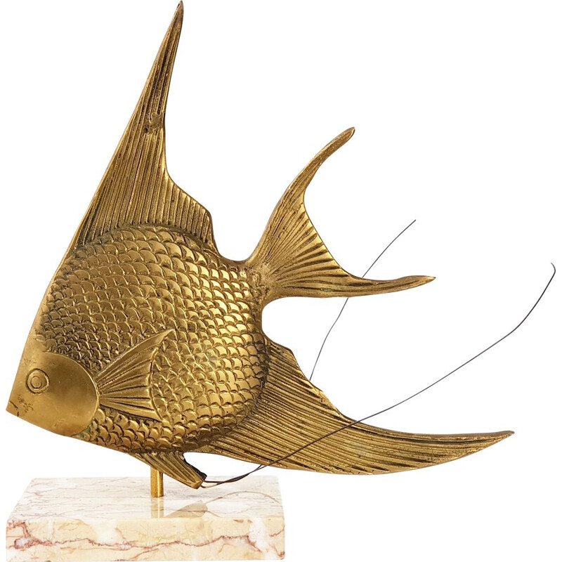 Pesce vintage in bronzo, 1950