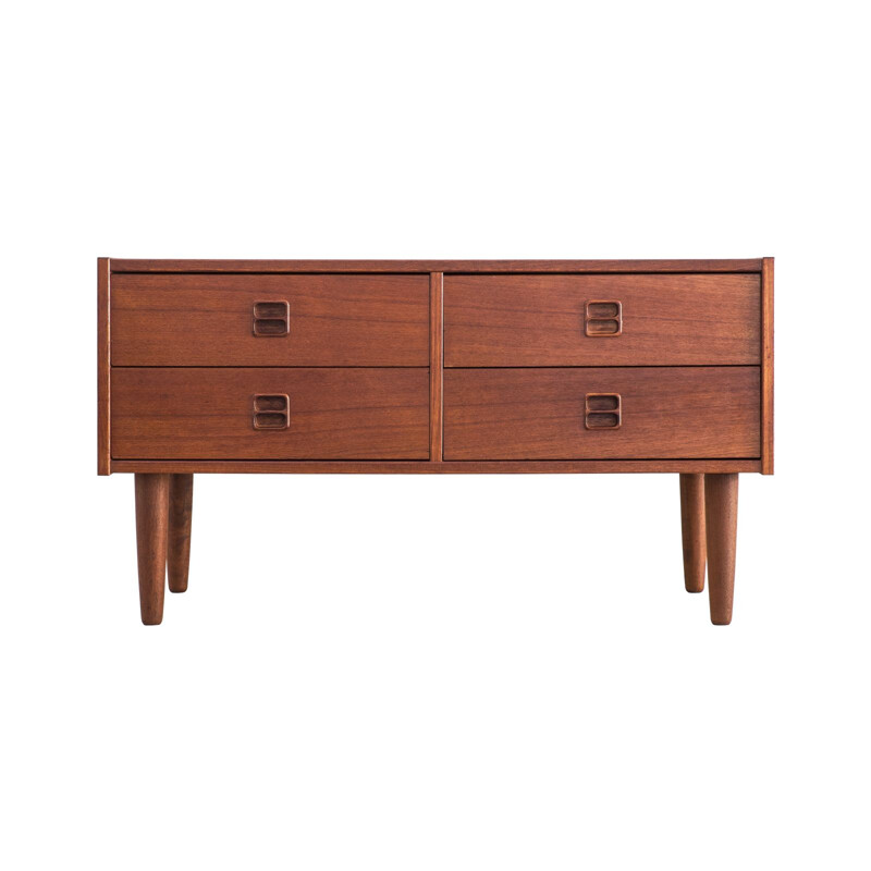 Mid century teak chest of drawers denmark 1970s