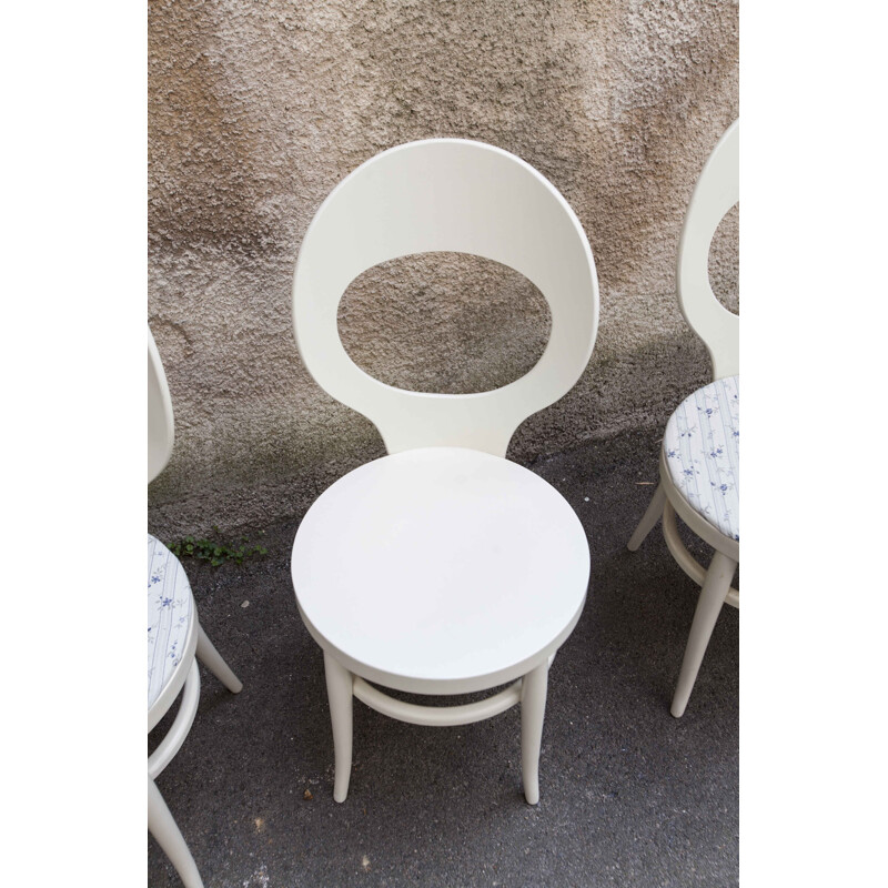 Set of 4 vintage Bistro chairs Baumann Mouette 1970