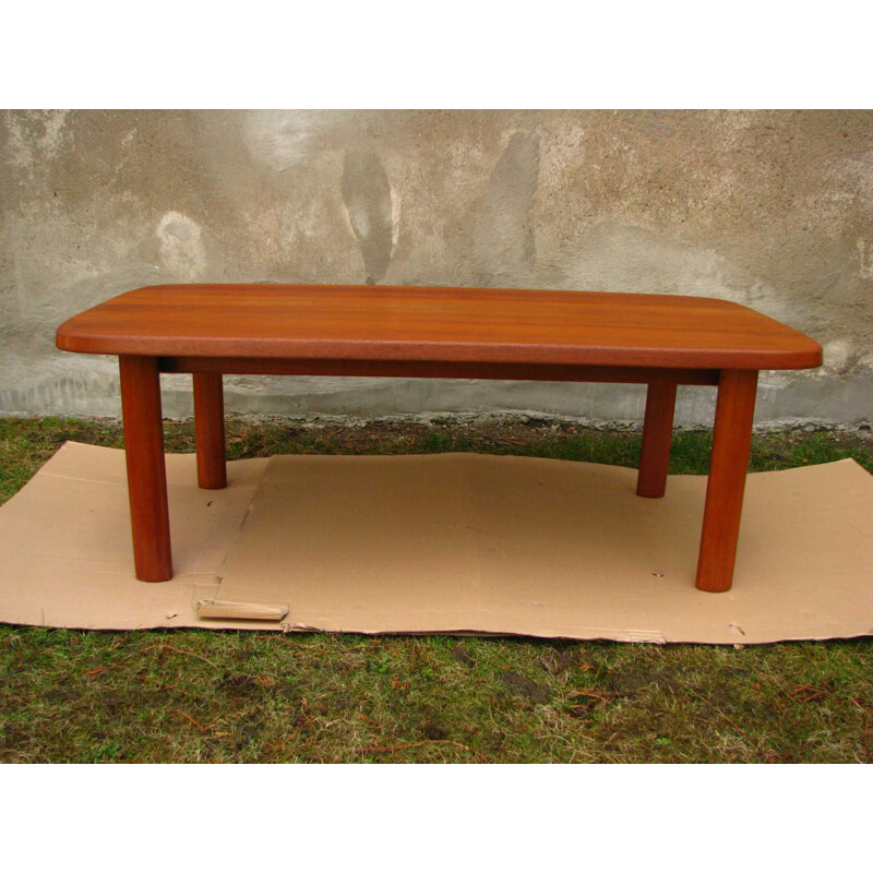 Vintage coffee table teak wood Scandinavian 1970s
