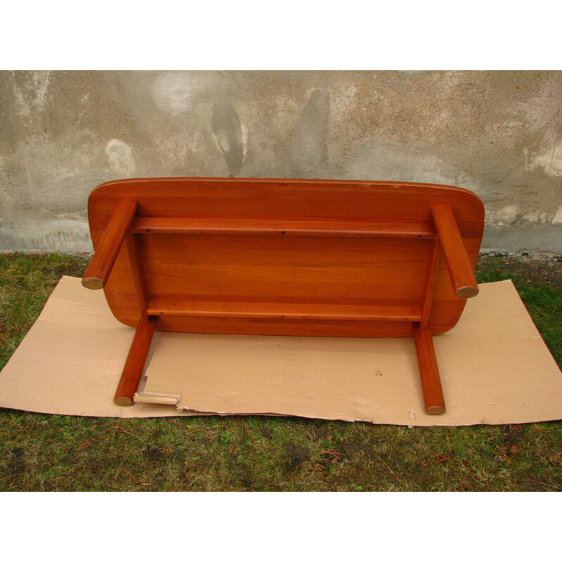 Vintage coffee table teak wood Scandinavian 1970s