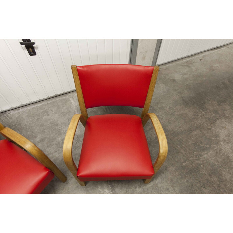Paire de fauteuils vintage Steiner Bowwod 1950