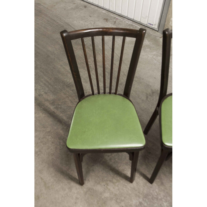 Set of 6 vintage Baumann bistro chairs model 153G1