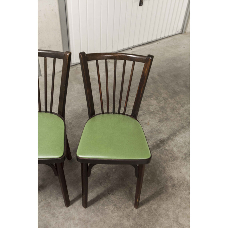 Set of 6 vintage Baumann bistro chairs model 153G1