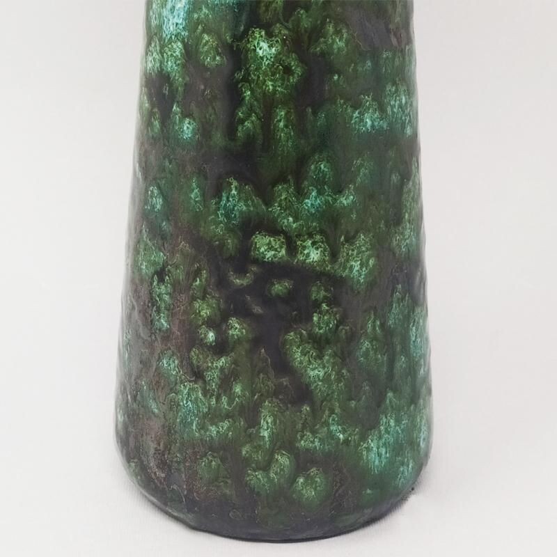 Vase vintage Scheurich vert 206-27 1970