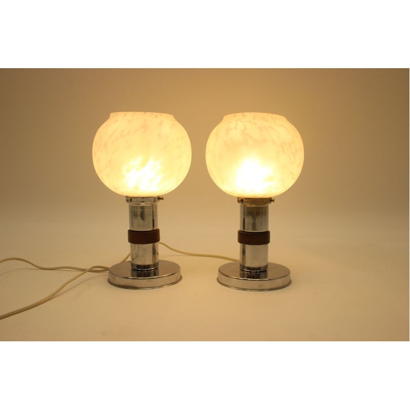 Pair of table lamps vintage art deco 1920s