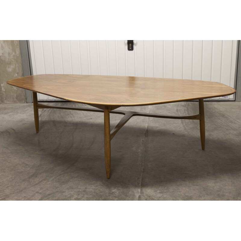 Vintage coffee table XXL Scandinavian teak 1965