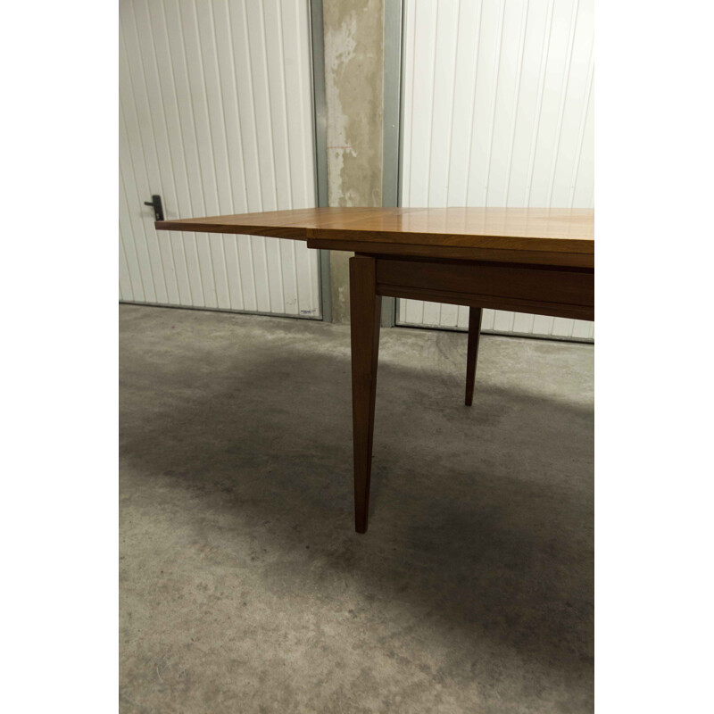 Vintage rectangular table with scandinavian extensions 1960