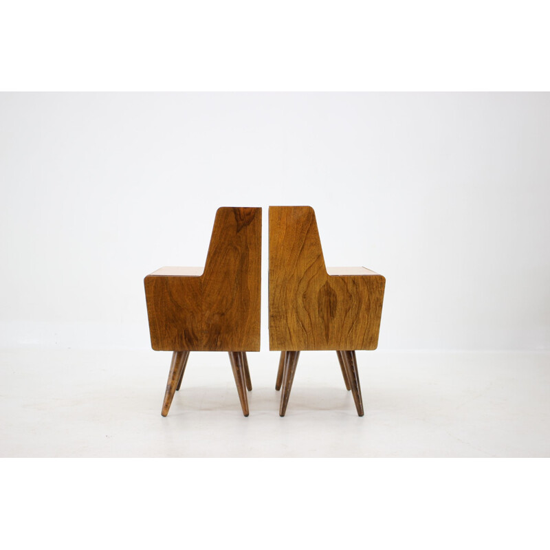 Pair of vintage Bed side tables, Czechoslovakia 1960s