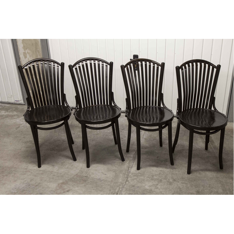 Set of 4 vintage bistro chairs Baumann ref22