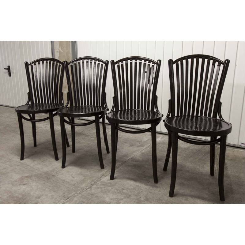 Set of 4 vintage bistro chairs Baumann ref22