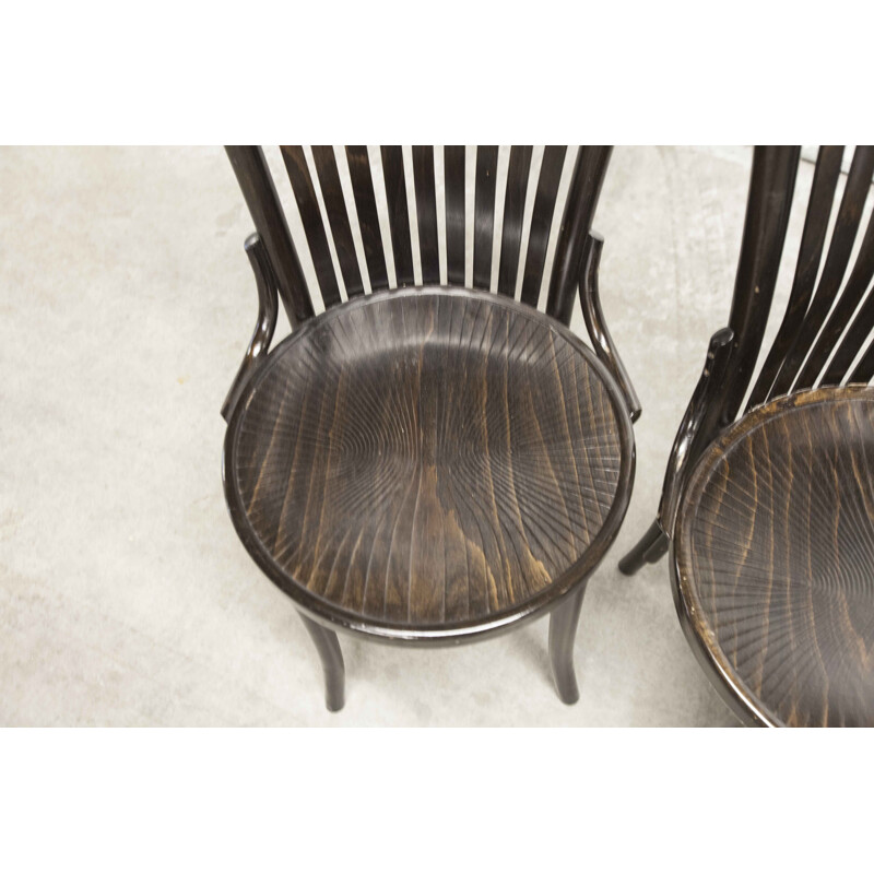 Set of 4 vintage bistro chairs Baumann ref22