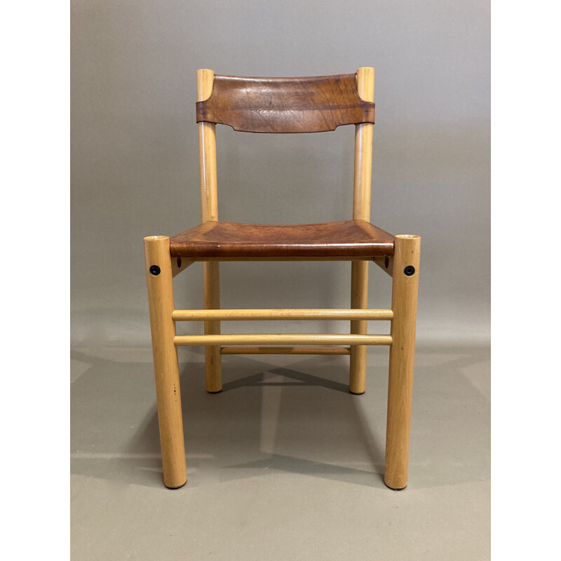 Ensemble de 4 chaises vintage Sede pour Ibisco 1960