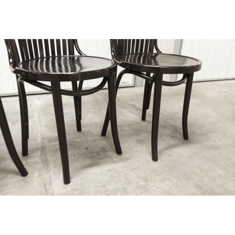 Set of 4 vintage bistro chairs Baumann ref22