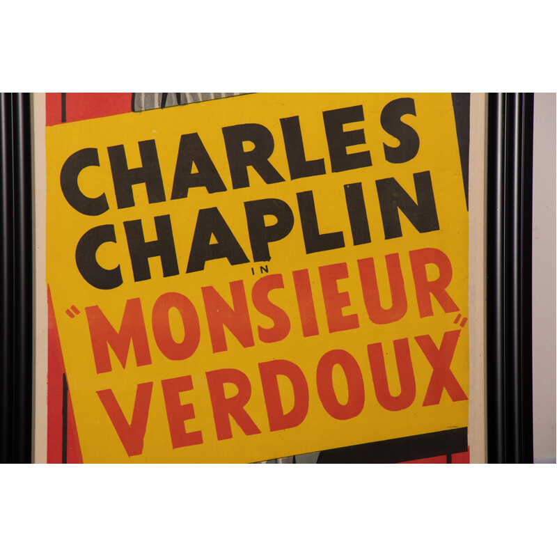 Affiche Charlie Chaplin vintage Monsieur Verdoux 1947
