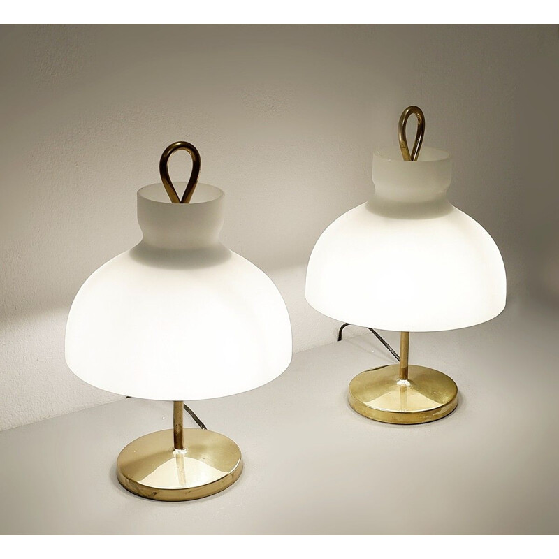 Paire de Lampe vintage "Arenzano LTA3" par Ignazio Gardella Pour Azucena