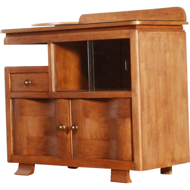 Mid-century cabinet in teak and glass - 1950s