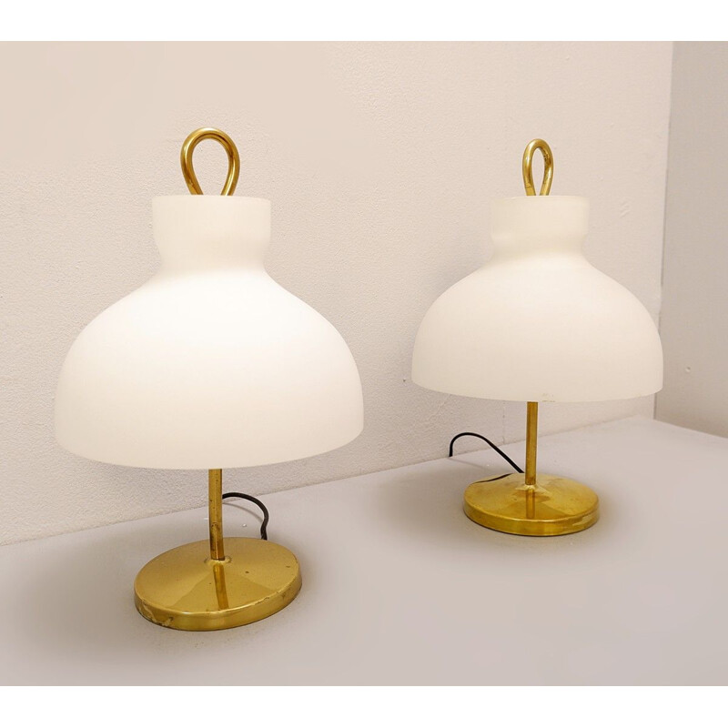 Paire de Lampe vintage "Arenzano LTA3" par Ignazio Gardella Pour Azucena
