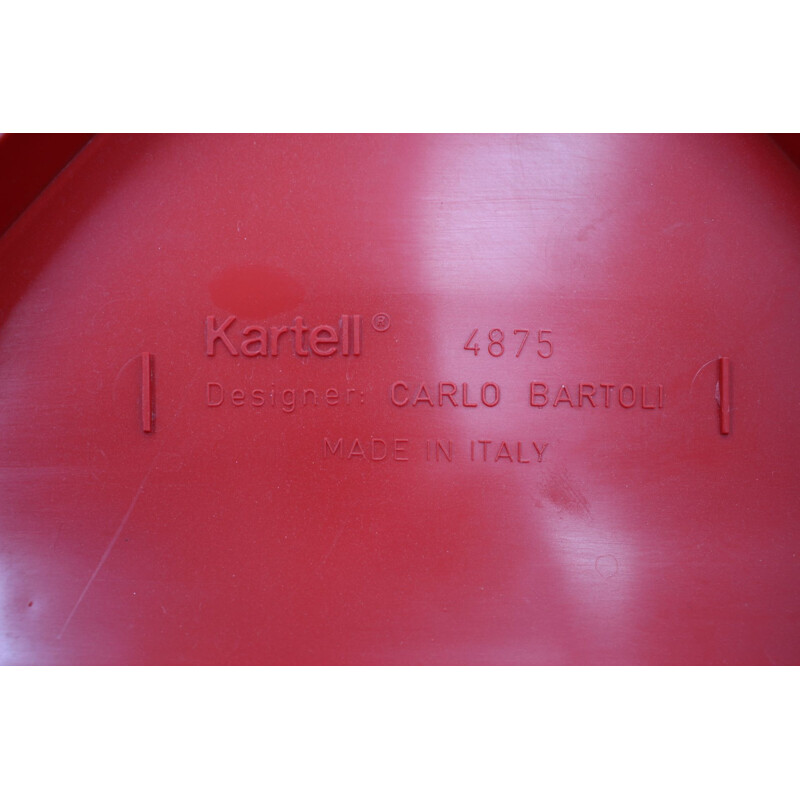 Set of 7 vintage chairs Kartell designed by Carlo Bartoli, Italy 1980s