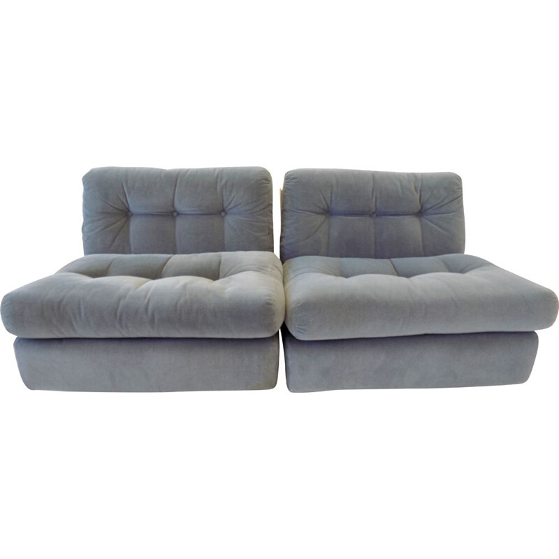 Pair of vintage loungechairs by Mario Bellini C&B Italia Amanta 1970s