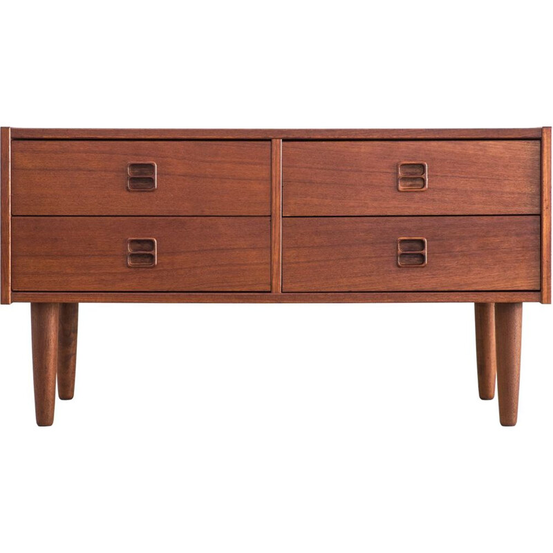 Mid century teak chest of drawers denmark 1970s