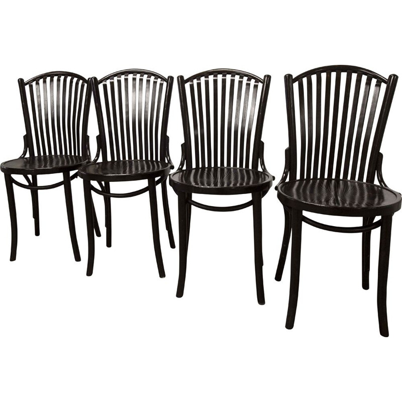 Set of 4 vintage bistro chairs Baumann ref22