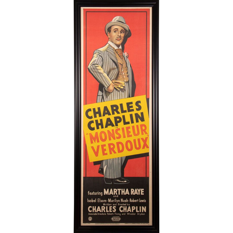 Vintage Charlie Chaplin Poster Monsieur Verdoux 1947