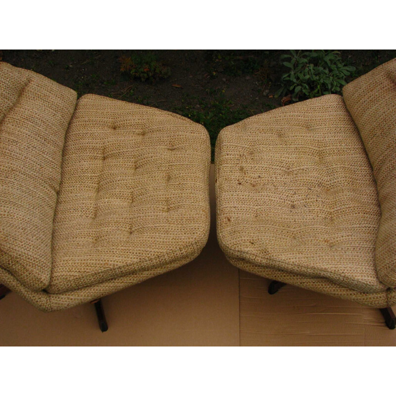 Pair of Vintage swivel armchair, Danish 1960s