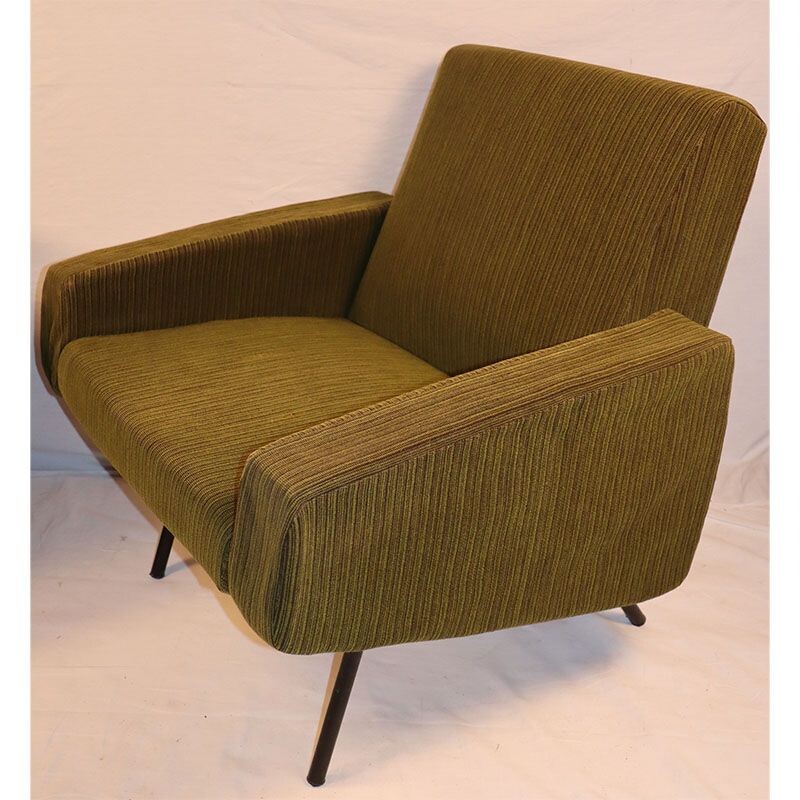Paire de fauteuils vintage de Joseph André Motte, modèle 743 édité par Steiner 1950