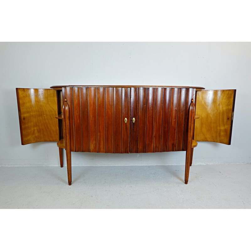 Vintage walnut chest of drawers, Art Deco Italy 1930