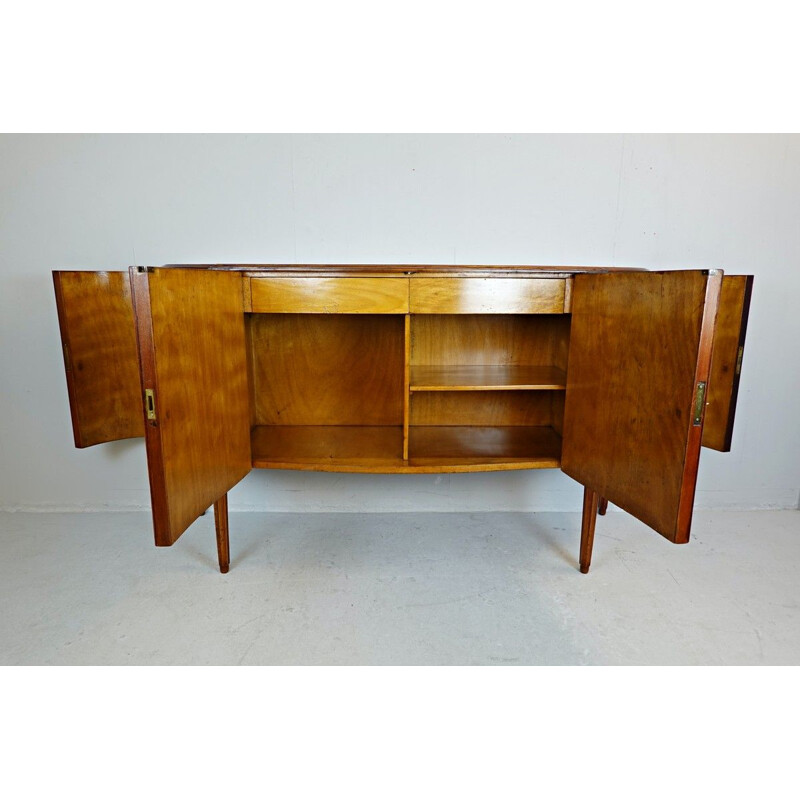 Vintage walnut chest of drawers, Art Deco Italy 1930