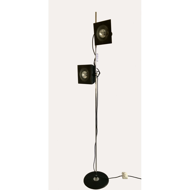 Vintage floor lamp 2 spots Italy 1970