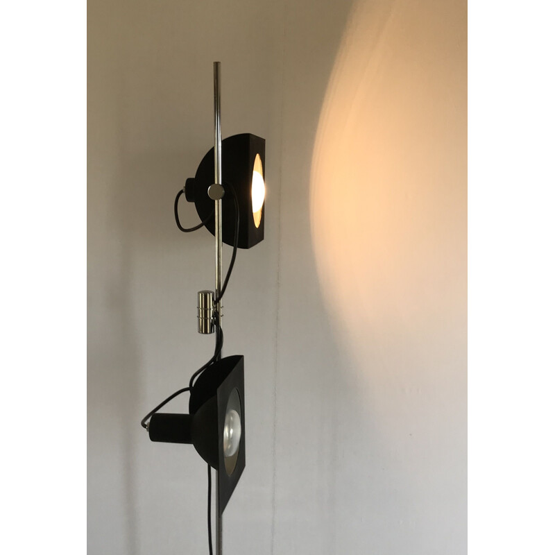 Vintage floor lamp 2 spots Italy 1970