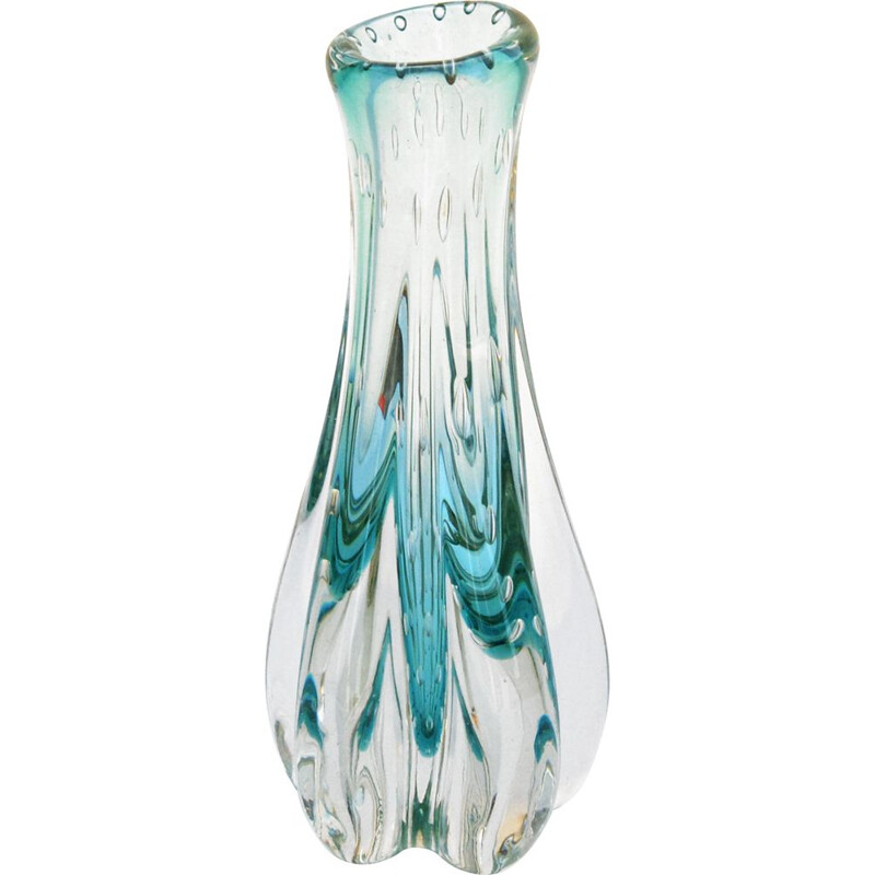 Vintage Glass vase by Milan Metelak Harrachov, Czechoslovakia, 1960s