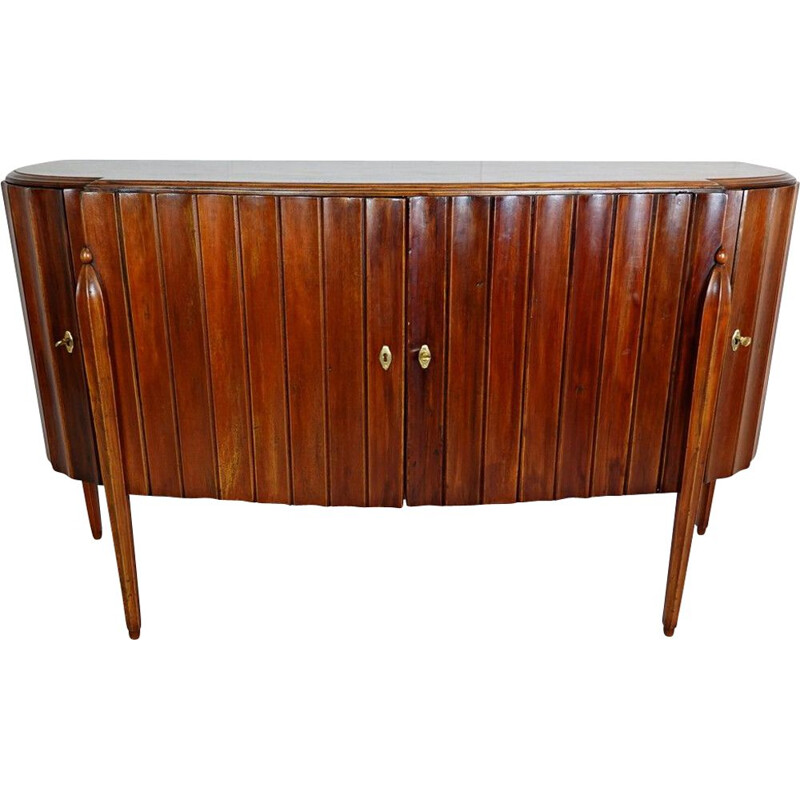 Vintage walnut chest of drawers, Art Deco Italy 1930