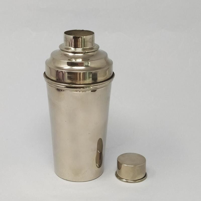 Vintage Italian stainless steel cocktail shaker 1950