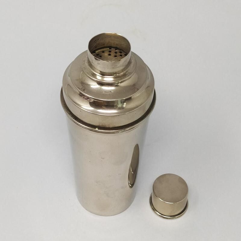 Vintage Italian stainless steel cocktail shaker 1950