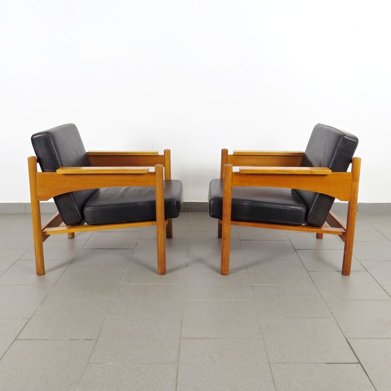 Vintage armchairs by ULUV in the 1970s in Czechoslovakia