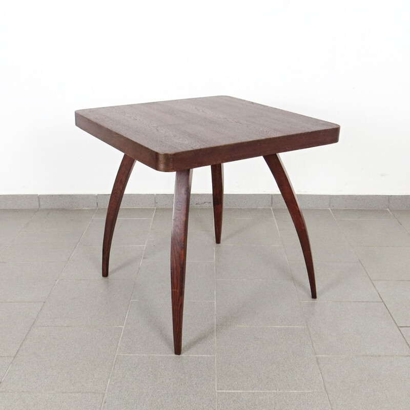 Table basse vintage bois par Jindrich Halabala 1960