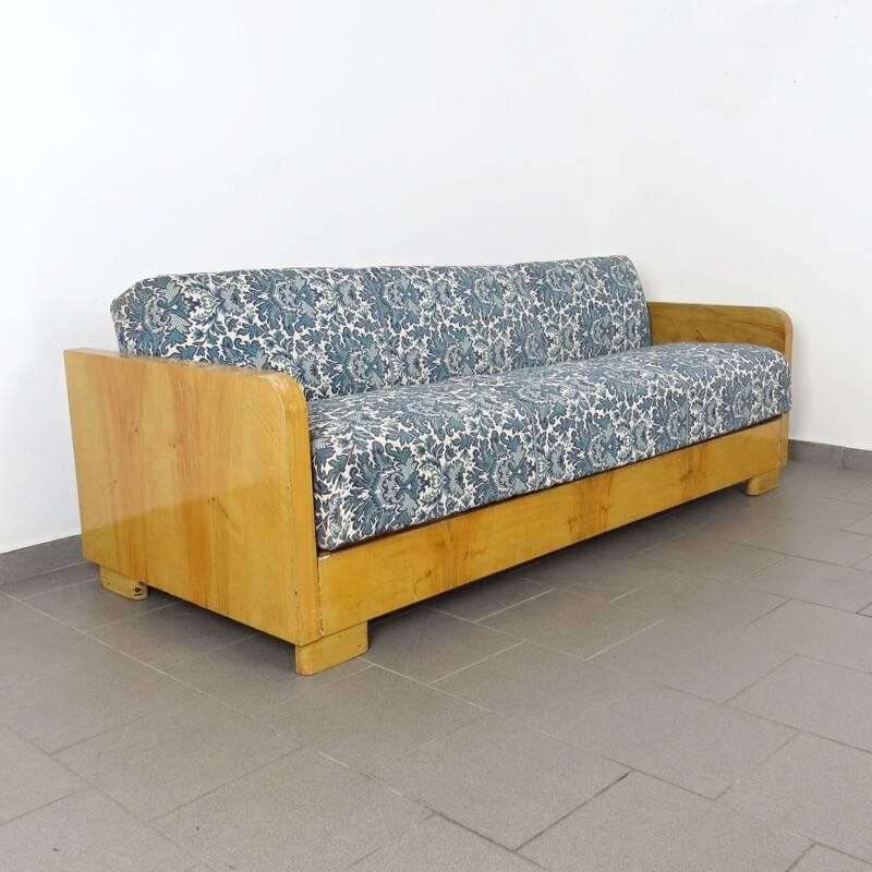 Vintage 3-seater sofa Jindrich Halabala 1930's