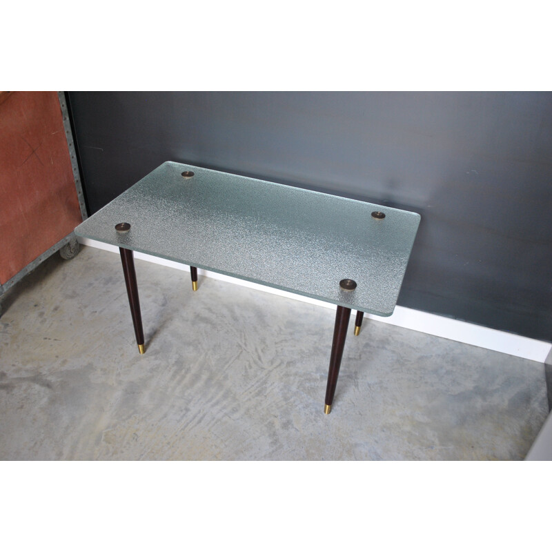 Vintage glass coffee table 1960