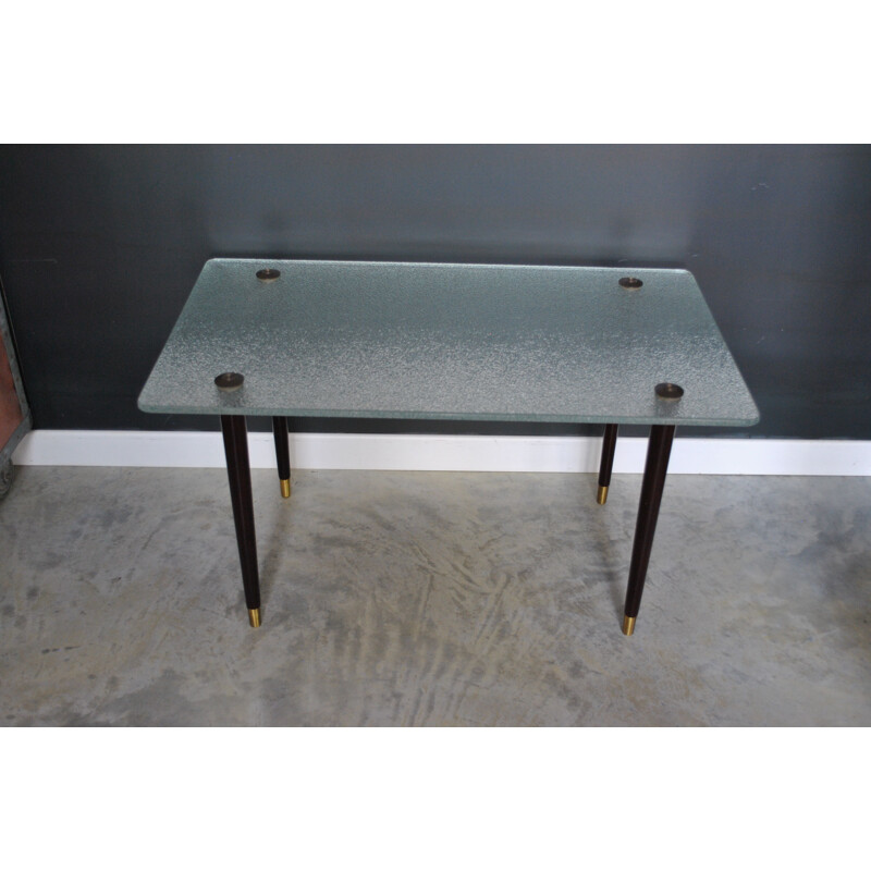 Vintage glass coffee table 1960