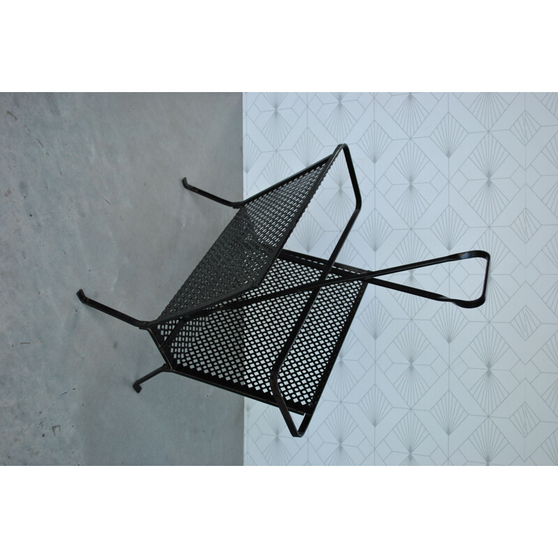 Vintage design magazine rack Mathieu Mategot 1950