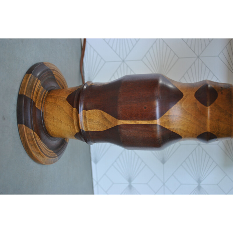 Vintage Scandinavian teak lamp 1970