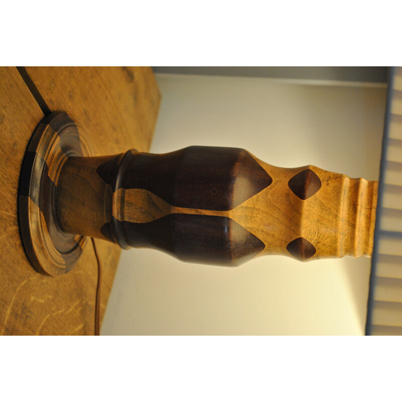 Vintage Scandinavian teak lamp 1970