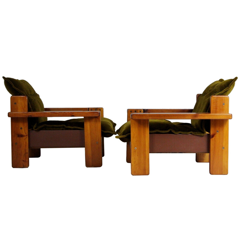 Pair of vintage Club Armchairs Czech 1970s