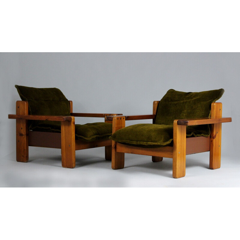 Pair of vintage Club Armchairs Czech 1970s